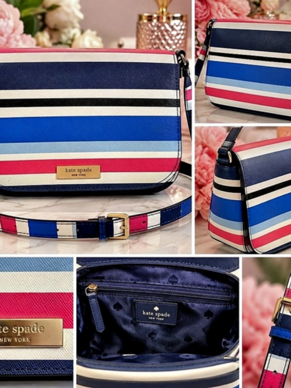 💙💗 Kate Spade New York Striped Crossbody Bag 💗💙